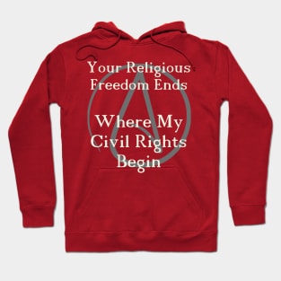 Religious Freedom, with atheist logo Hoodie